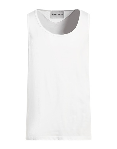 AMARANTO Vest White 100% Cotton, Elastane