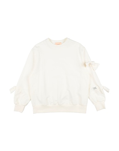 ELISABETTA FRANCHI Felpa LA MIA BAMBINA Off white 100% Cotone, Elastan