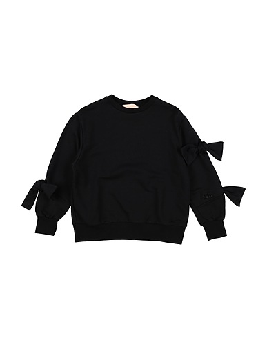 ELISABETTA FRANCHI Sweatshirt LA MIA BAMBINA Black 100% Cotton, Elastane