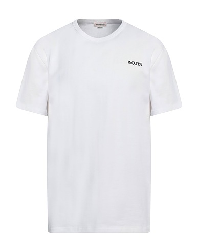 MCQUEEN Basic T-shirt White 100% Cotton, Viscose, Polyester