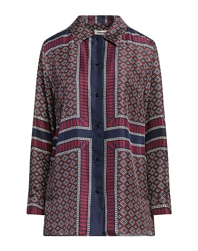 SANDRO Camicie e bluse in seta CIOCCOLATO 100% Seta, Madreperla