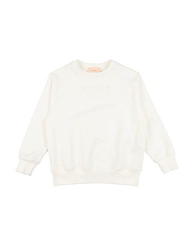 ELISABETTA FRANCHI Sweatshirt LA MIA BAMBINA Cream 100% Cotton, Elastane