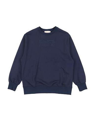 ELISABETTA FRANCHI Sweatshirt LA MIA BAMBINA Midnight blue 100% Cotton, Elastane