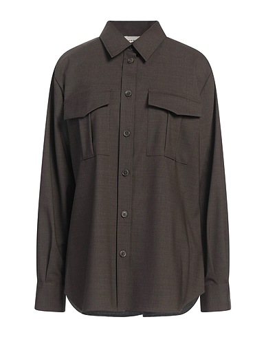 P.A.R.O.S.H. Camicie e bluse tinta unita Testa di moro 95% Lana Vergine, 5% Elastan