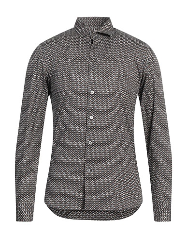 MASTRICAMICIAI Camicia fantasia Nero 97% Cotone, 3% Elastan