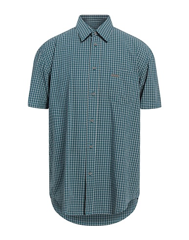 CALVIN KLEIN JEANS Checked shirt Deep teal 100% Cotton