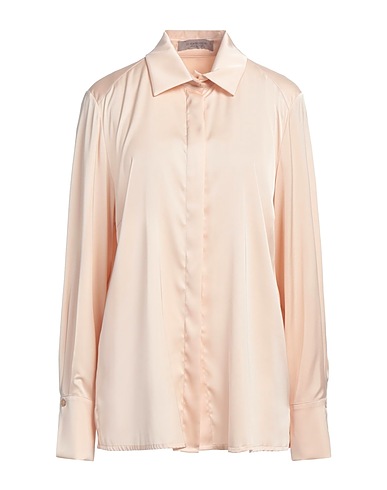 D.EXTERIOR Solid colour shirts & blouses Beige 97% Polyester, 3% Elastane
