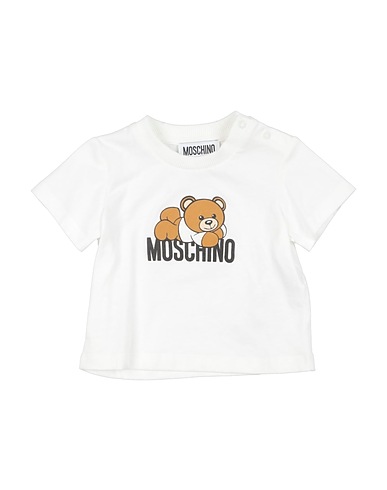 MOSCHINO BABY T-shirt Bianco 100% Cotone, Elastan