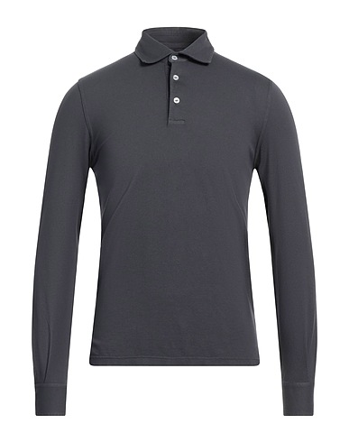 FEDELI Polo shirt Charcoal 100% Cotton