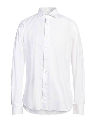 GLANSHIRT Solid color shirt White 100% Cotton