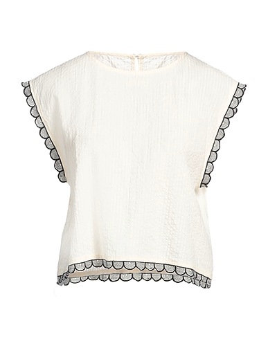 19.70 NINETEEN SEVENTY Top Ivory 100% Cotton, Polyester
