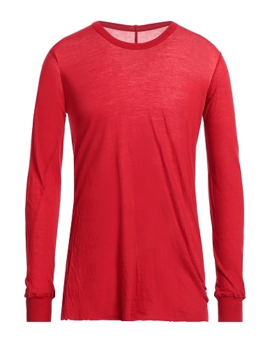 RICK OWENS Basic T-Shirt Red 100% Cotton