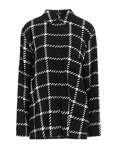 ANINE BING Checked shirt Black 55% Viscose, 45% Rayon