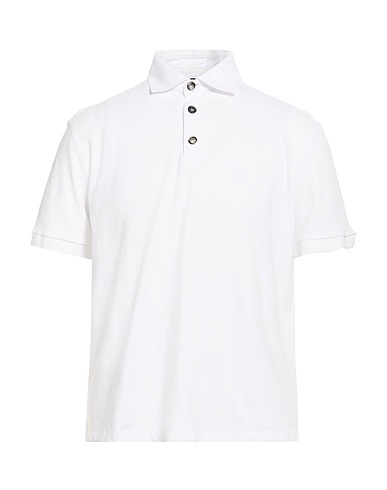 TOMBOLINI Polo shirt BIANCO 95% Cotton, 5% Elastane