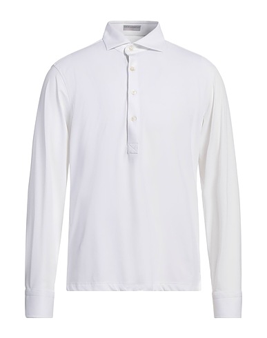 GHIRARDELLI Solid colour shirt White 86% Polyamide, 14% Elastane