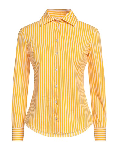 BRIAN DALES Striped shirt Yellow 87% Polyamide, 13% Elastane
