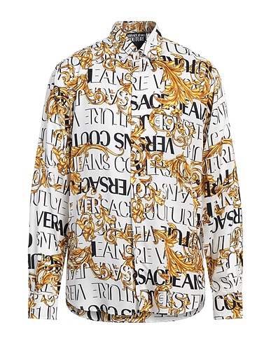 VERSACE JEANS COUTURE Patterned shirt White 100% Viscose