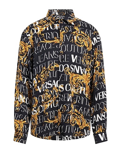 VERSACE JEANS COUTURE Patterned shirt Black 100% Viscose
