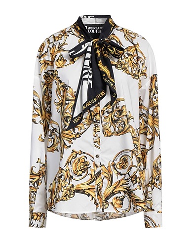 VERSACE JEANS COUTURE Patterned shirts & blouses White 100% Cotton