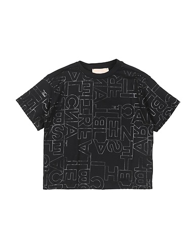 ELISABETTA FRANCHI T-shirt LA MIA BAMBINA Black 94% Cotton, 6% Elastane