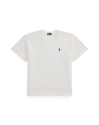POLO RALPH LAUREN Basic T-Shirt COTTON JERSEY CREWNECK TEE
 White 100% Cotton