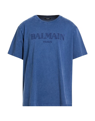 BALMAIN T-shirt Blue 100% Cotton