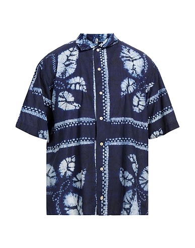 TINTORIA MATTEI 954 Shirts Navy blue 100% Cotton