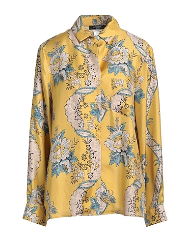 WEEKEND MAX MARA Floral shirts & blouses SENAPE 100% Silk