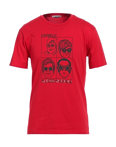 GREY DANIELE ALESSANDRINI T-shirt Rosso 100% Cotone