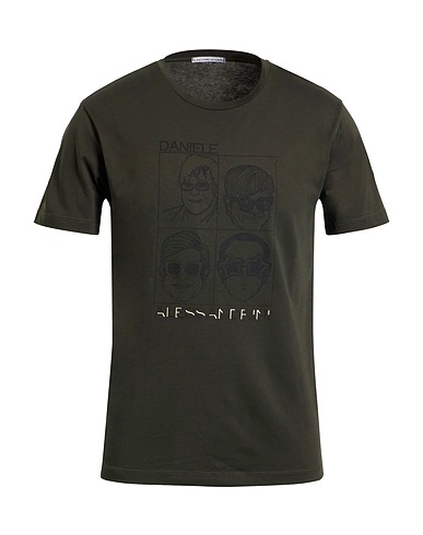 GREY DANIELE ALESSANDRINI T-shirt Verde militare 100% Cotone