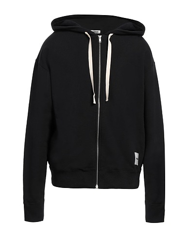 JIL SANDER Hooded sweatshirt Black 100% Cotton