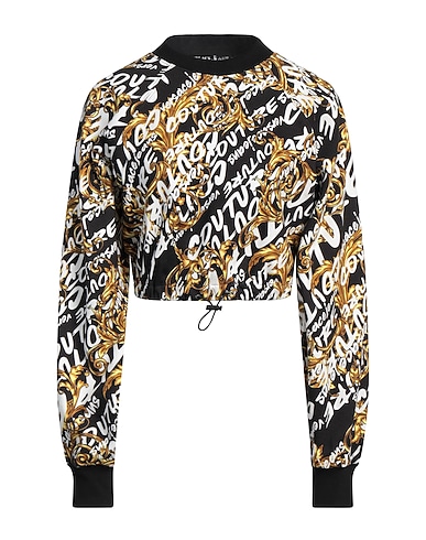 VERSACE JEANS COUTURE Sweatshirt Black 100% Cotton, Elastane