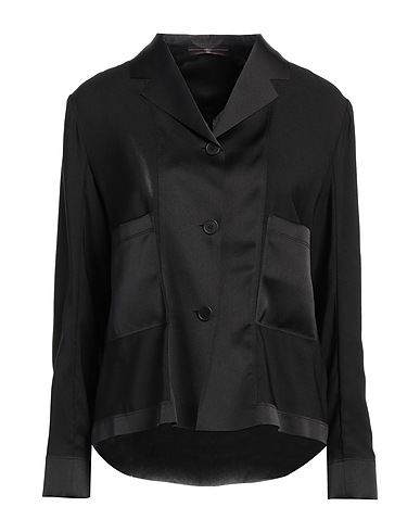HIGH Solid colour shirts & blouses TECH Black 100% Polyester