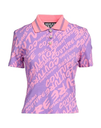 VERSACE JEANS COUTURE Polo Lilla 100% Cotone