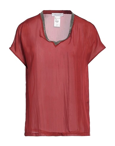 FABIANA FILIPPI Top Brick red 68% Viscose, 32% Silk