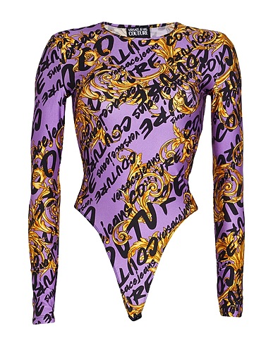 VERSACE JEANS COUTURE TOPWEAR Purple 80% Polyamide, 20% Elastane