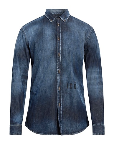 DSQUARED2 Denim shirt Blue 98% Cotton, 2% Elastane