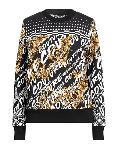 VERSACE JEANS COUTURE Sweatshirt Black 100% Cotton, Elastane