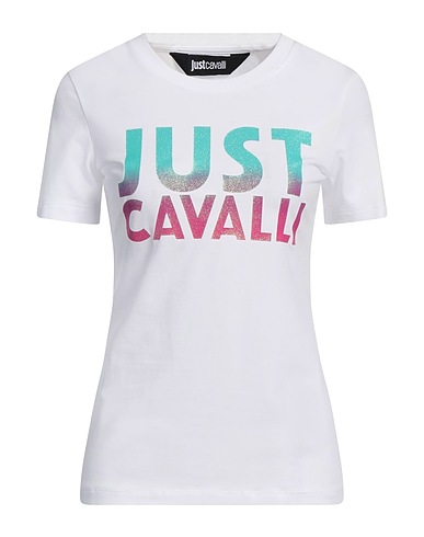 JUST CAVALLI T-shirt Λευκό 95% Βαμβάκι, 5% Ελαστάνη