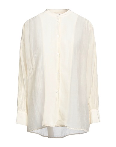 DIXIE Solid colour shirts & blouses Cream 78% Cotton, 22% Silk