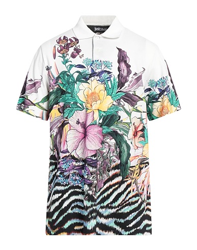JUST CAVALLI Polo shirt White 100% Cotton