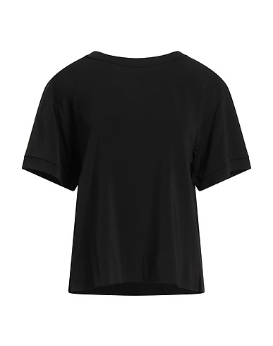 MAX MARA Basic T-Shirt Black 95% Viscose, 5% Elastane