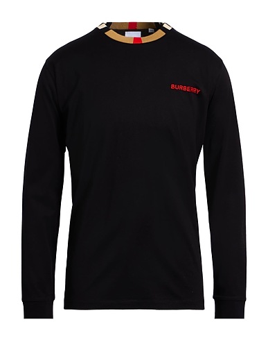 BURBERRY T-shirt Nero 100% Cotone, Elastan