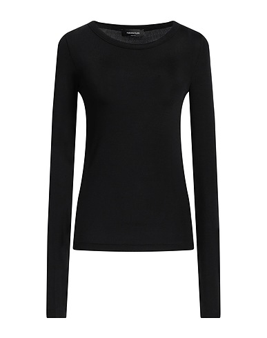 FABIANA FILIPPI Basic T-Shirt Black 95% Viscose, 5% Elastane