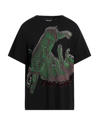 JUST CAVALLI オーバーサイズTシャツ ブラック コットン 100%