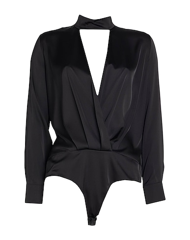 D.EXTERIOR TOPWEAR Black 97% Polyester, 3% Elastane
