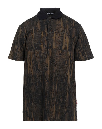 JUST CAVALLI Polo shirt Military green 100% Cotton