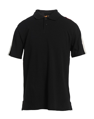 JUST CAVALLI Polo shirt Black 100% Cotton, Polyester, Viscose, Elastane