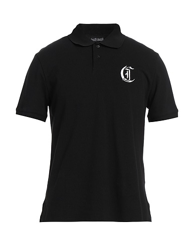JUST CAVALLI Polo shirt Black 100% Cotton