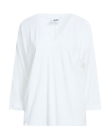ALPHA STUDIO Basic T-shirt White 98% Cotton, 2% Elastane